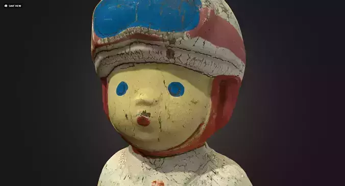 Old USSR Soviet Rubber Toy Motorcyclist