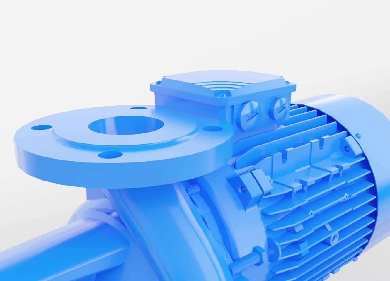 Centrifugal Pump with AC motor 3D model_5