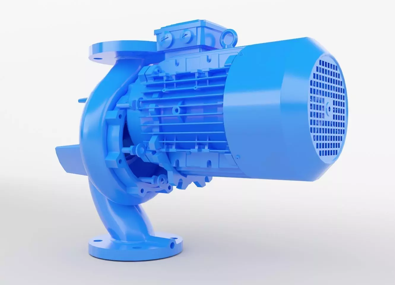 Centrifugal Pump with AC motor 3D model_0