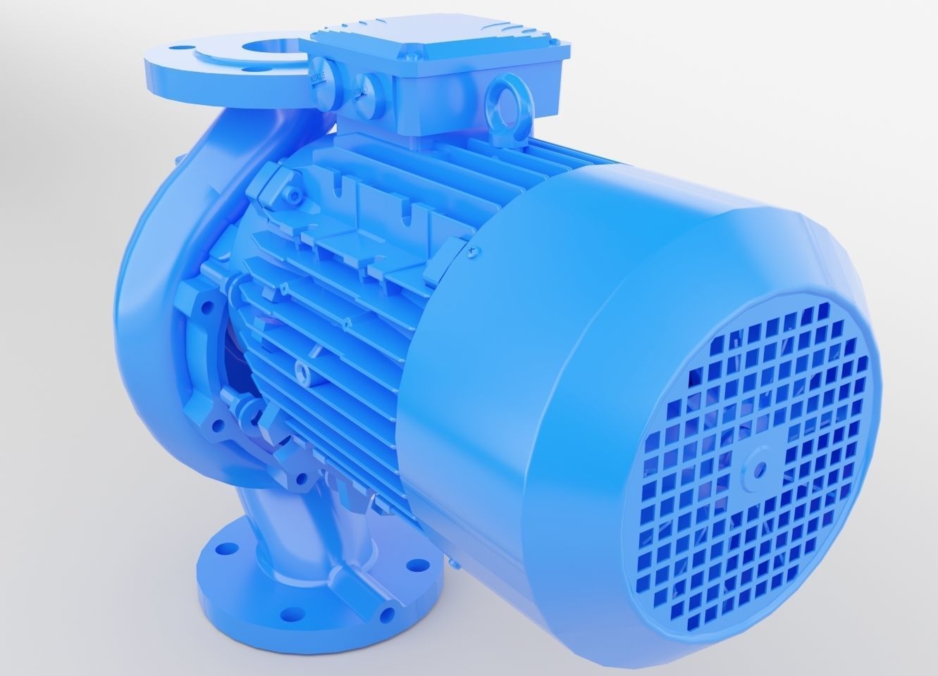 Centrifugal Pump with AC motor 3D model_2