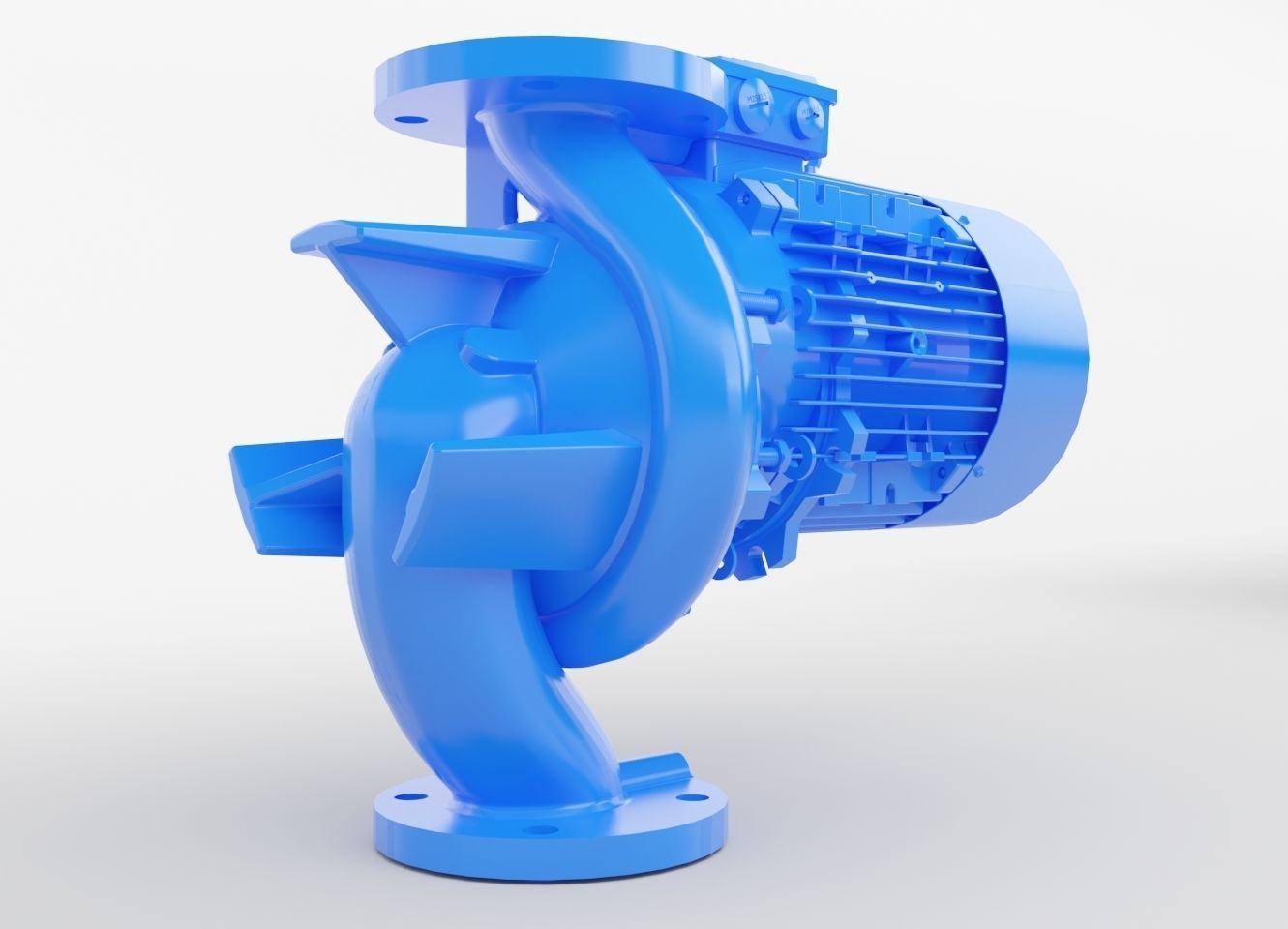 Centrifugal Pump with AC motor 3D model_4