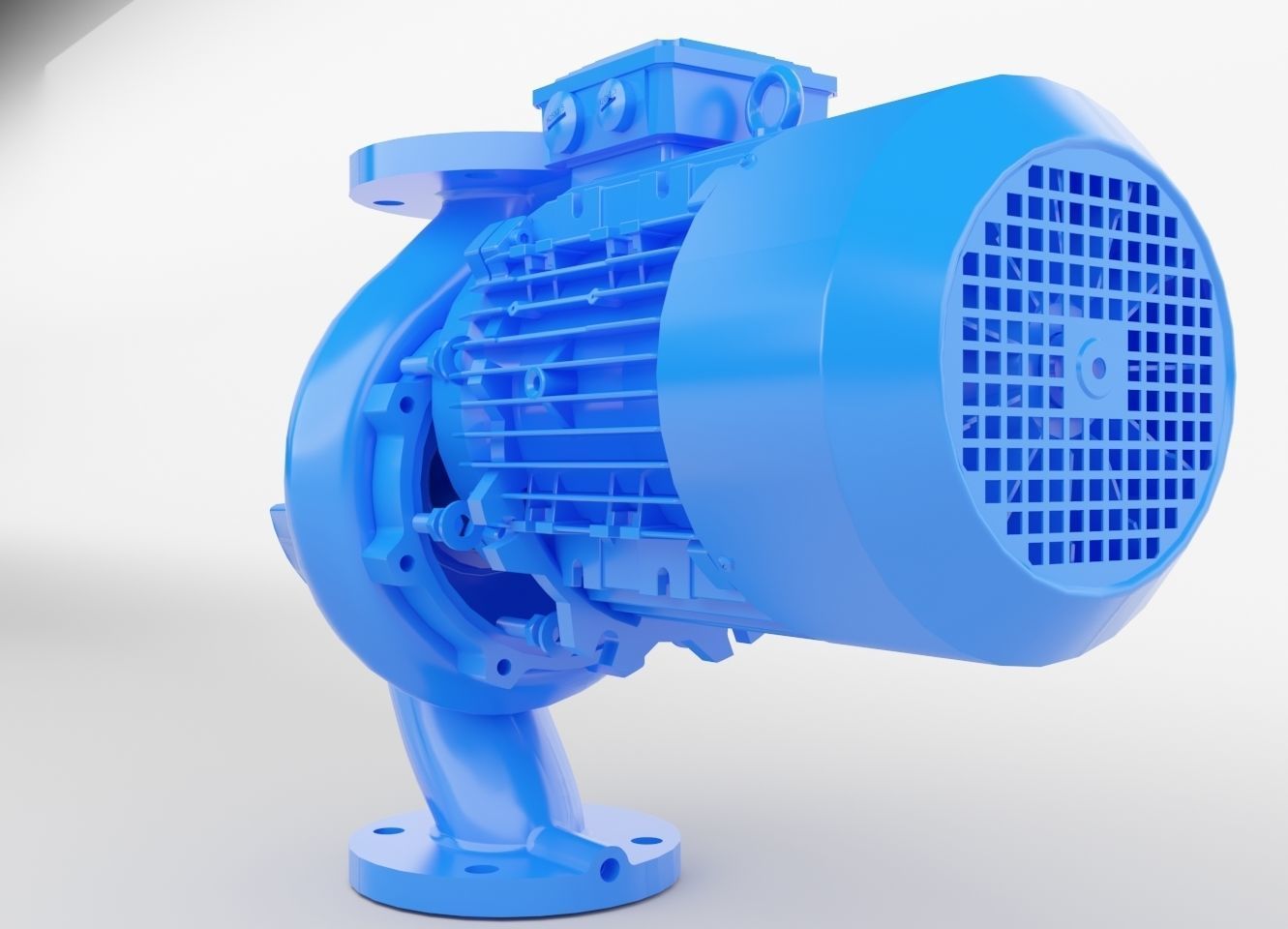 Centrifugal Pump with AC motor 3D model_6