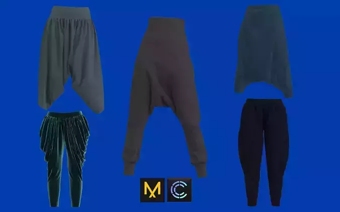 Pants Outfits MD CLO 3D zprj project files