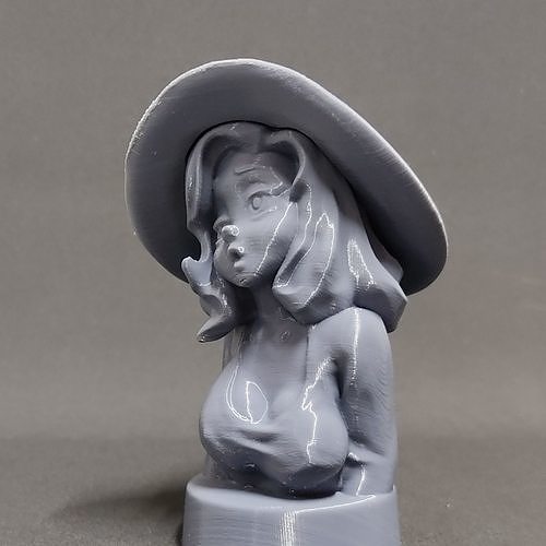 Witch girl bust  Free 3D print model