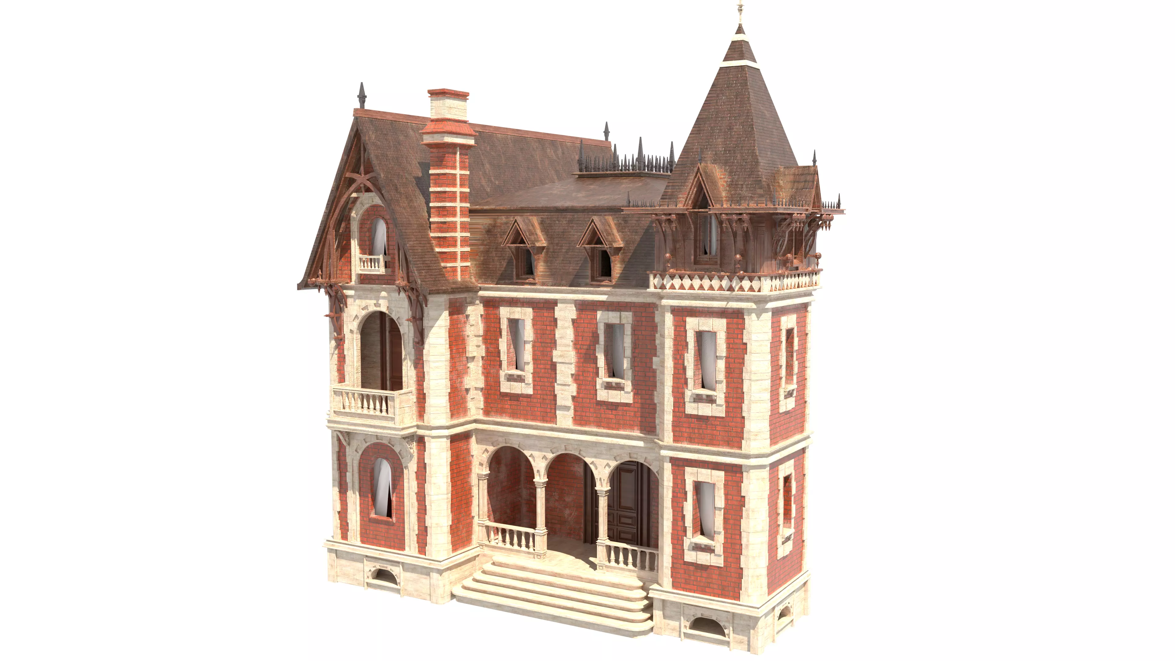 Victorian House 3D model_0