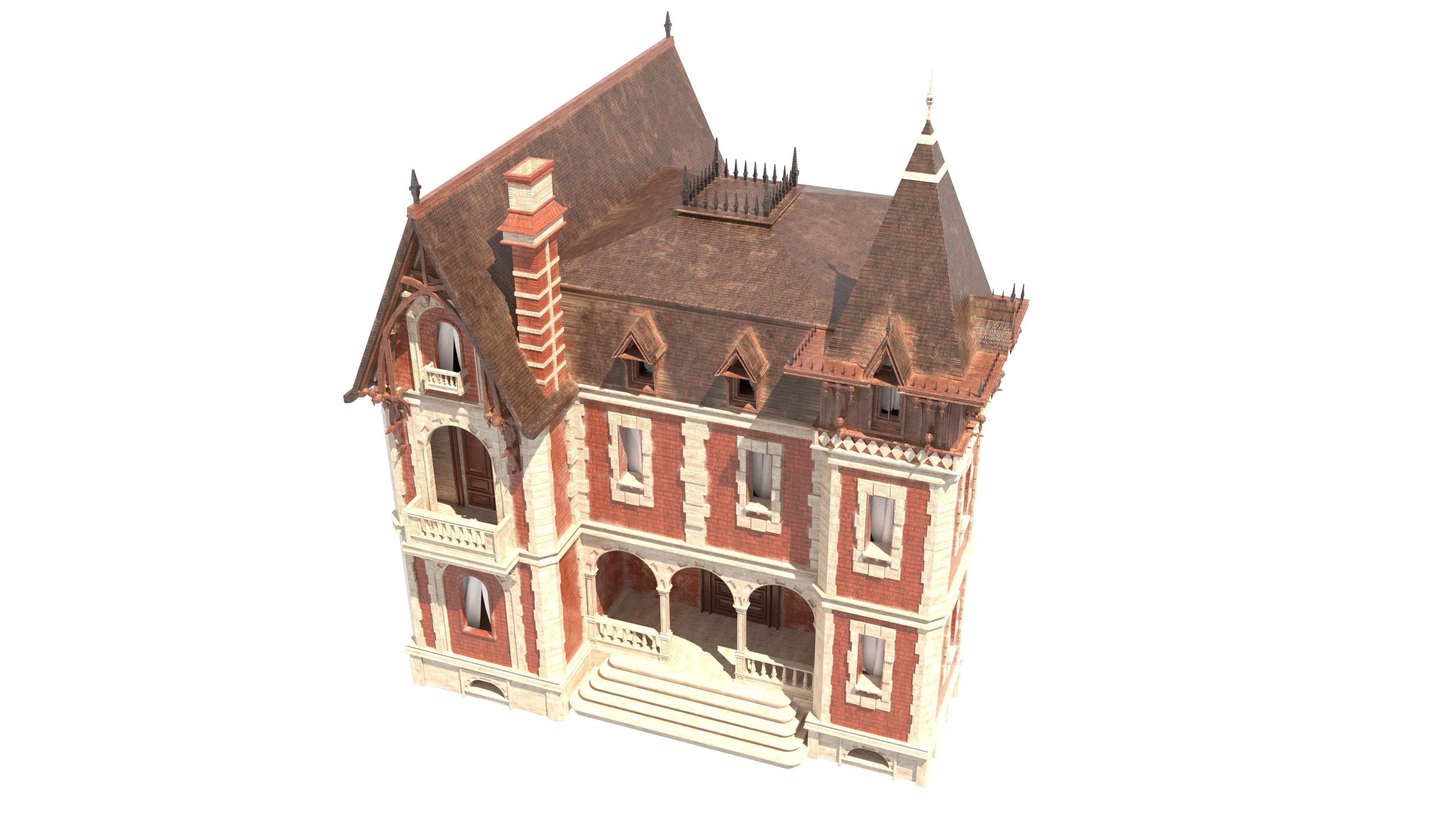 Victorian House 3D model_6