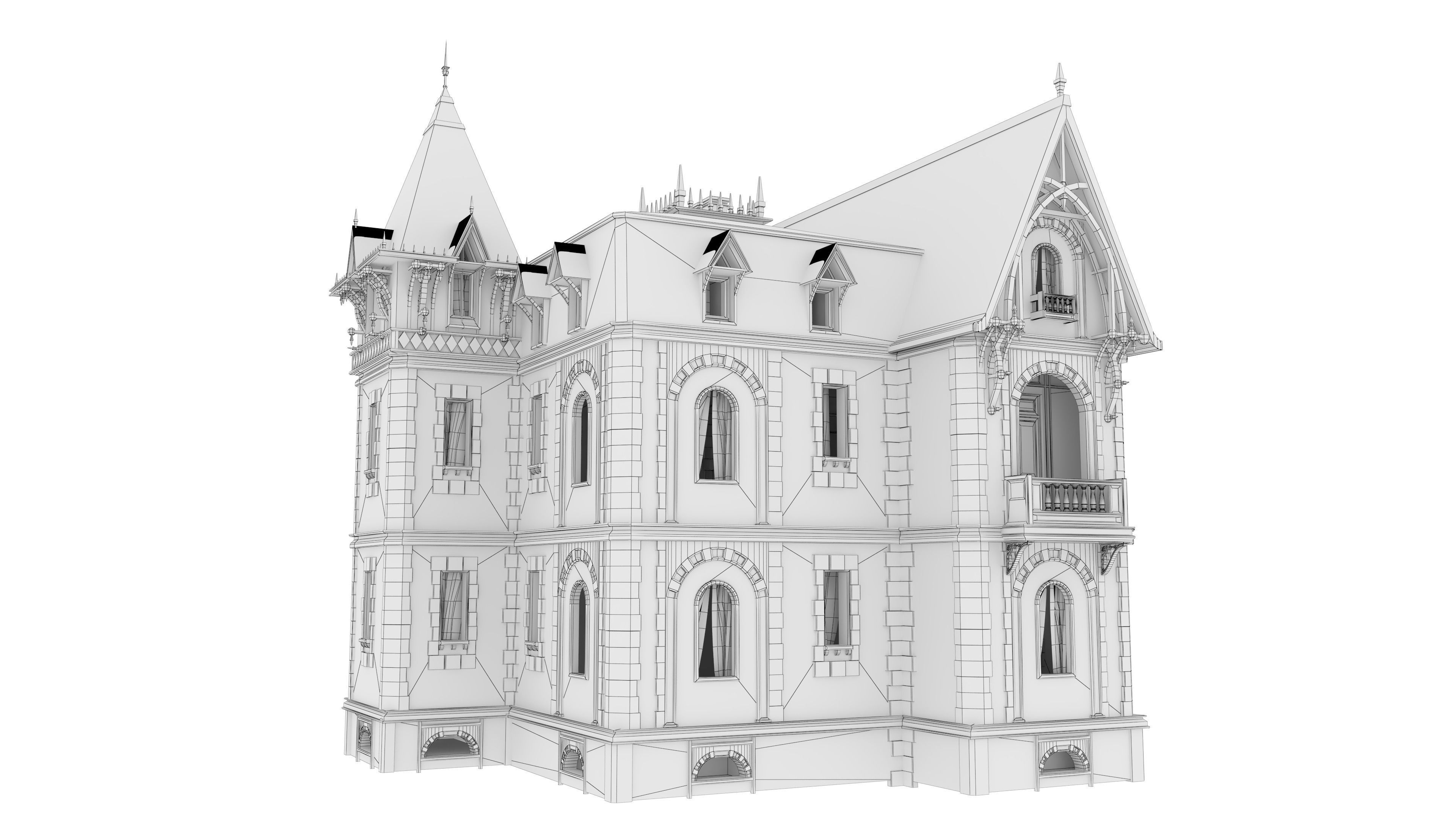 Victorian House 3D model_5