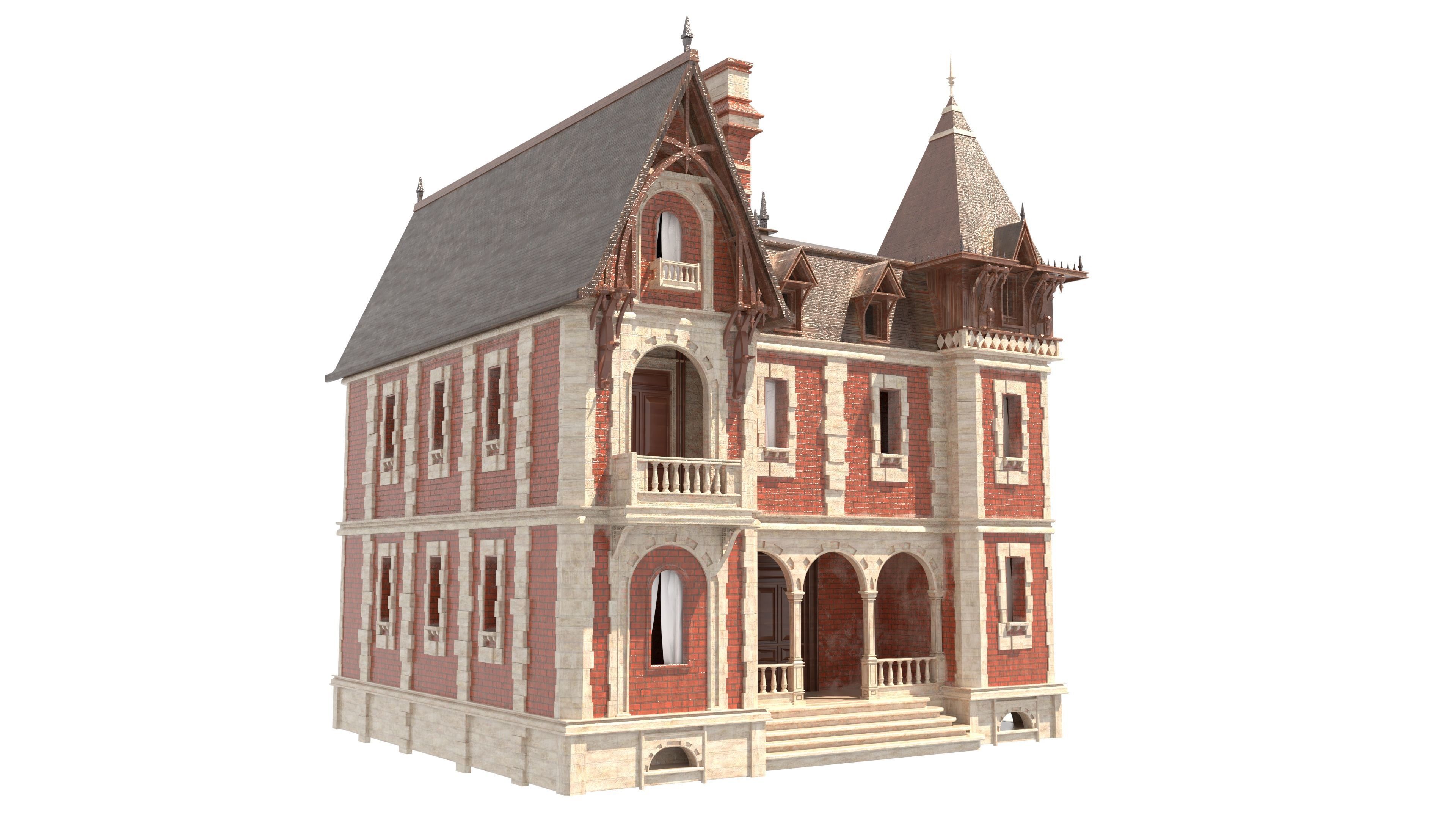Victorian House 3D model_2