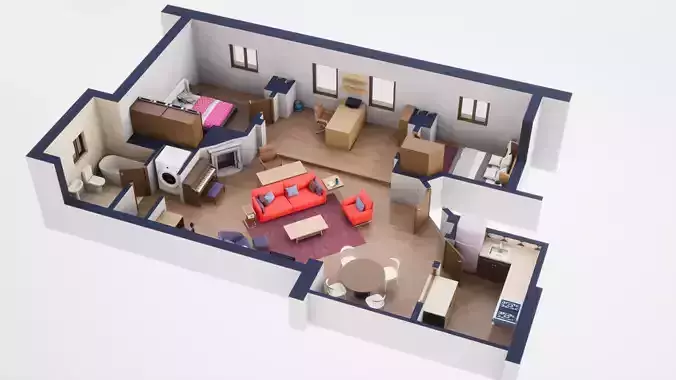 HIMYM Ted Mosby Apartment 3D model