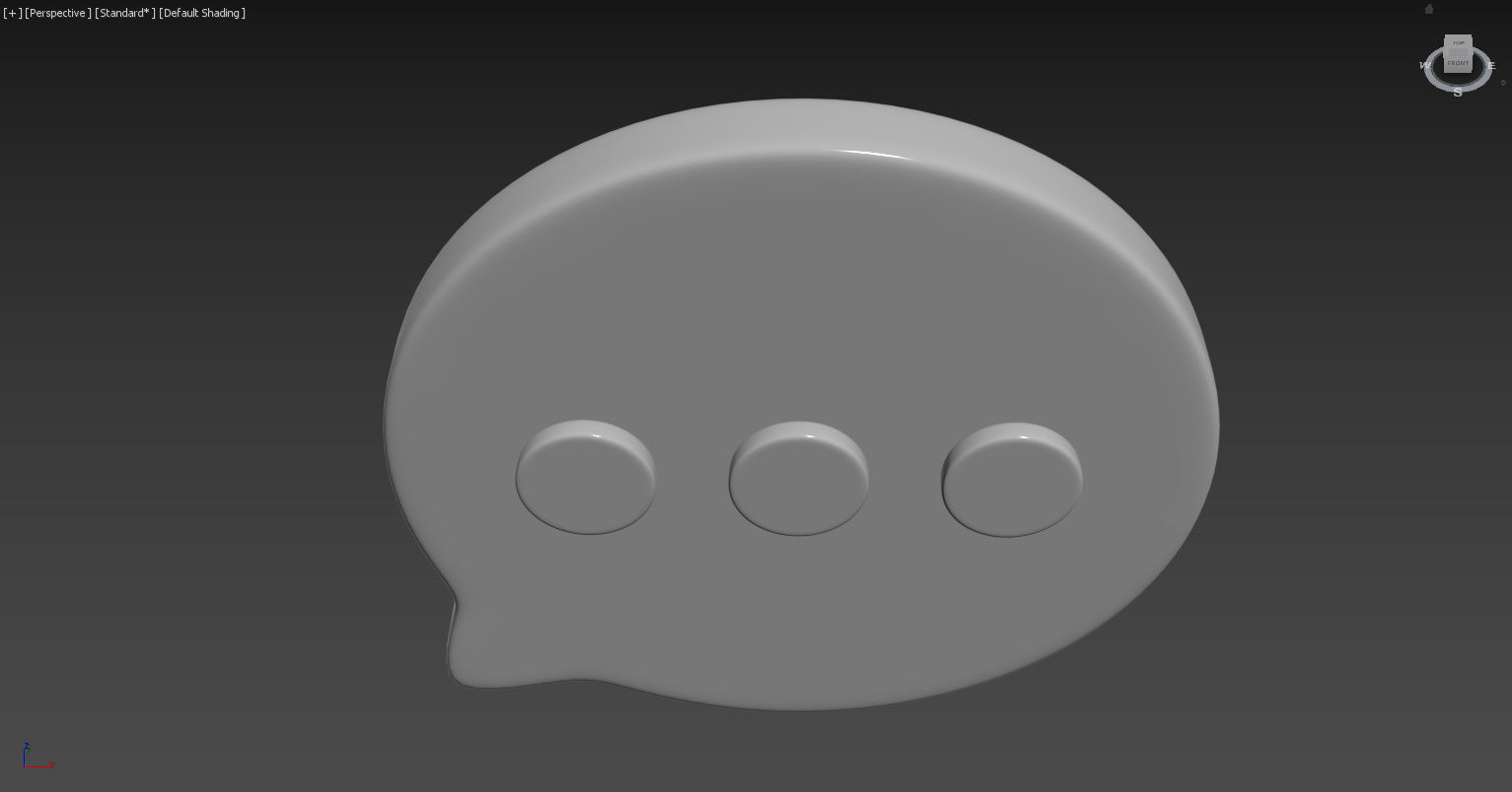 chat icon 3D model_17