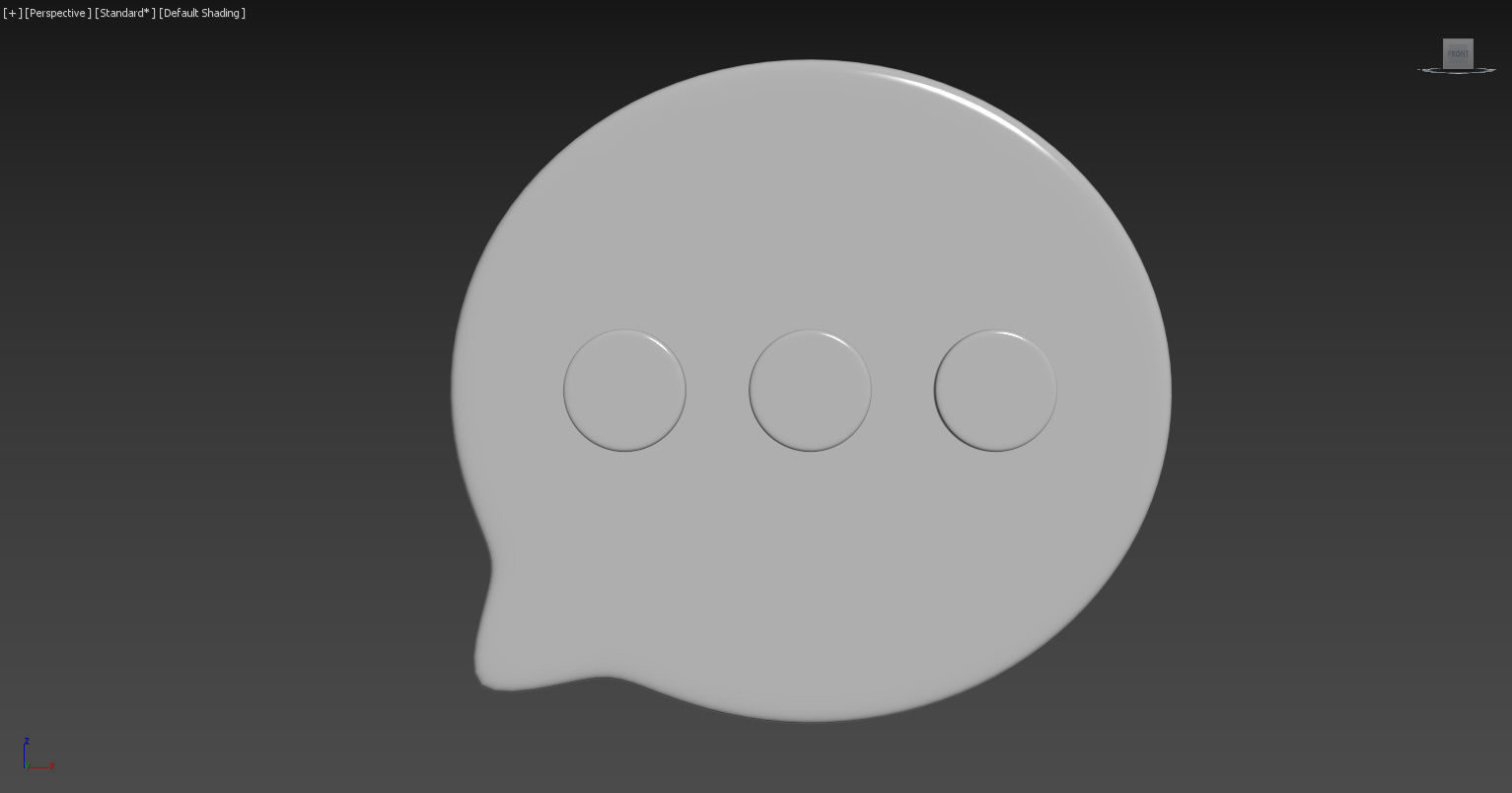 chat icon 3D model_12