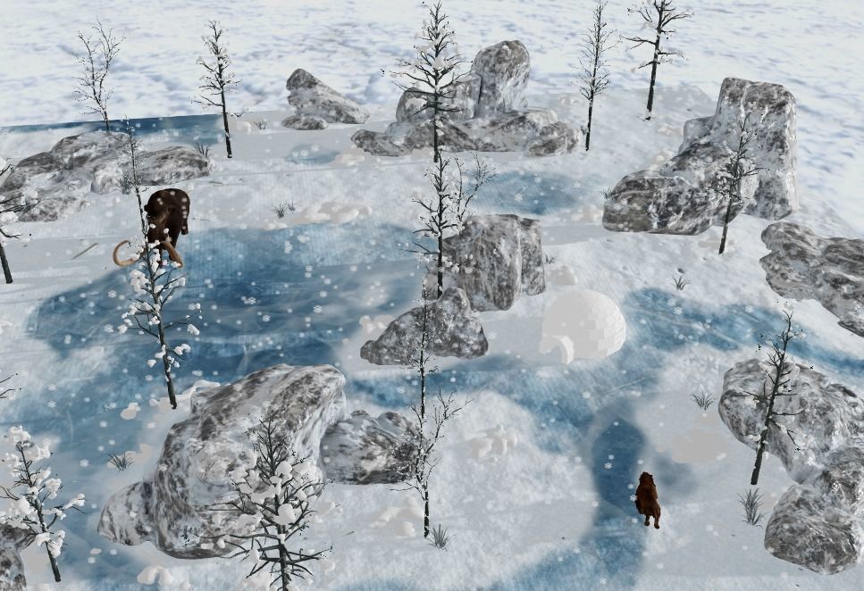 Cenozoic and Winter landscape model 3D model_1