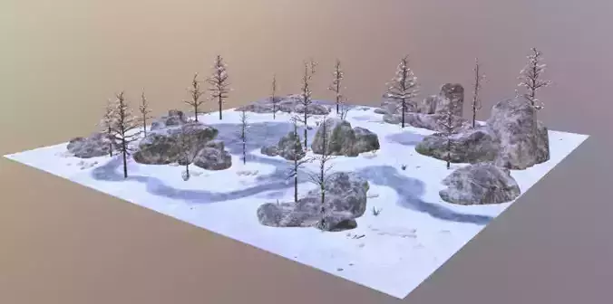 Cenozoic and Winter landscape model