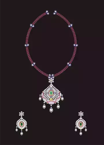 Women Earrings Pendant Set