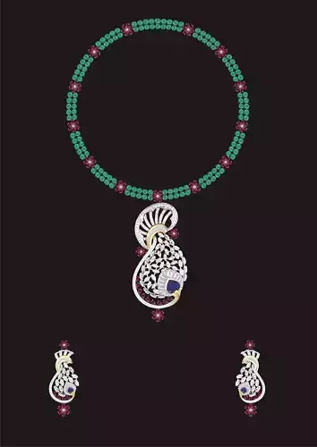 Women Earrings Pendant Set