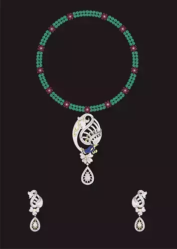 Women Earrings Pendant Set