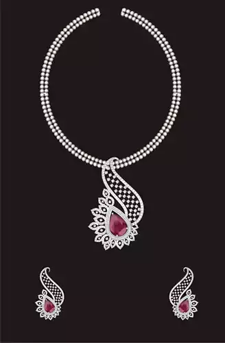 Women Earrings Pendant Set