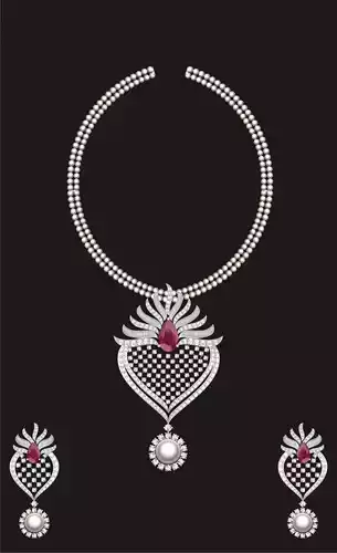 Women Earrings Pendant Set