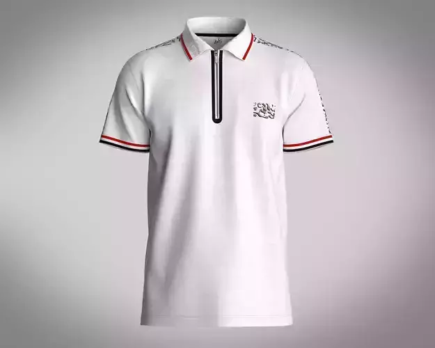 Mens White Polo Shirt