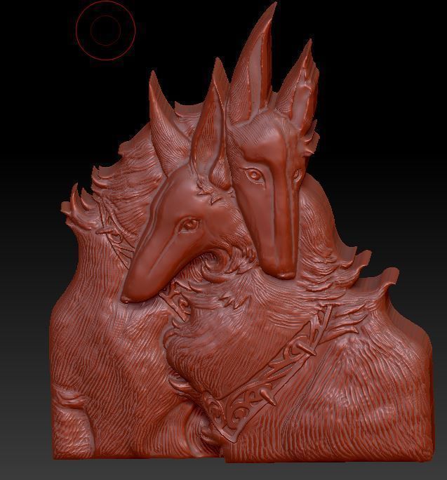print dog pendant 3D print model_3