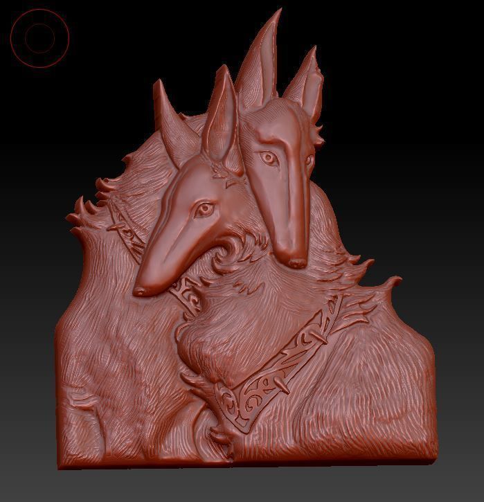 print dog pendant 3D print model_4