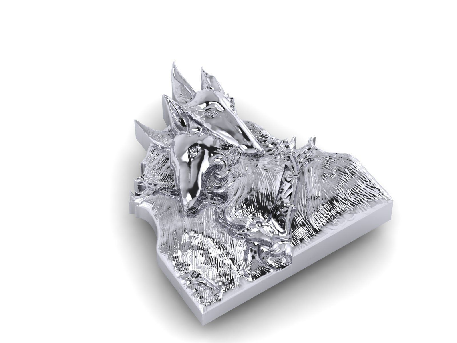 print dog pendant 3D print model_7