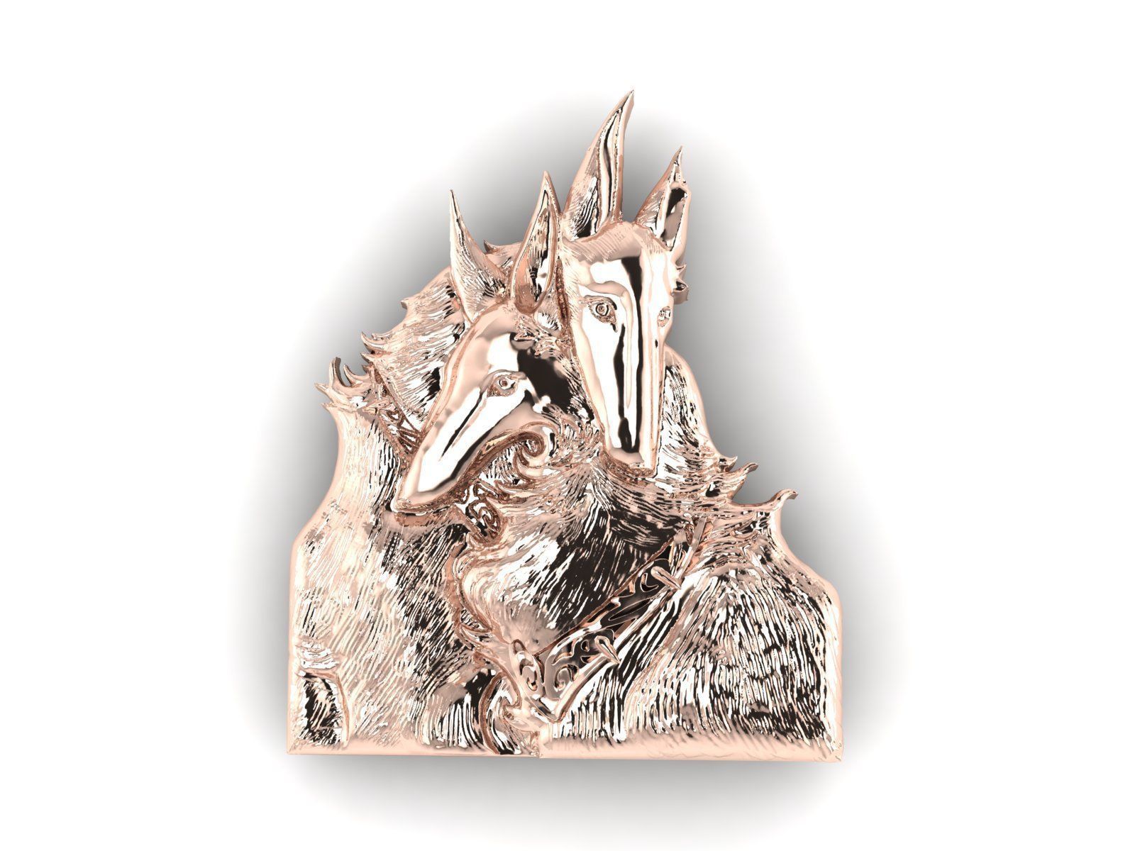 print dog pendant 3D print model_2