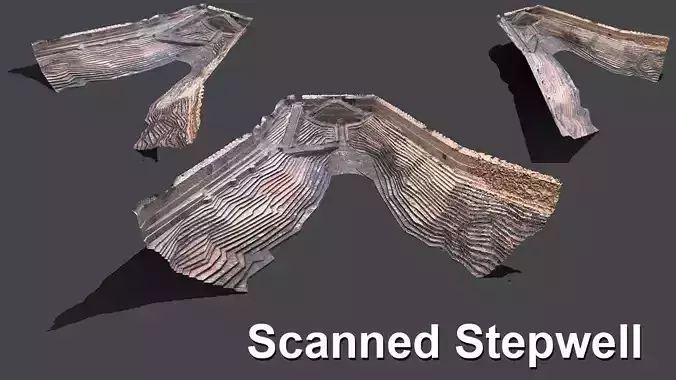 Step Well Low Poly Low-poly 3D model