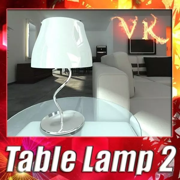 Modern Table Lamp 02 Circle T 28 3D model_0