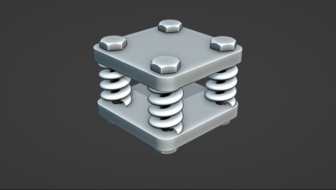 Base Plate Spring Bolt 3D model | CGTrader