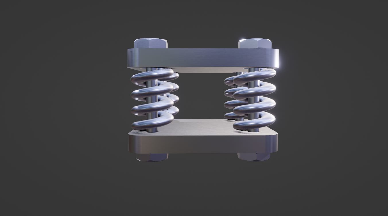 Base Plate Spring Bolt 3D model | CGTrader