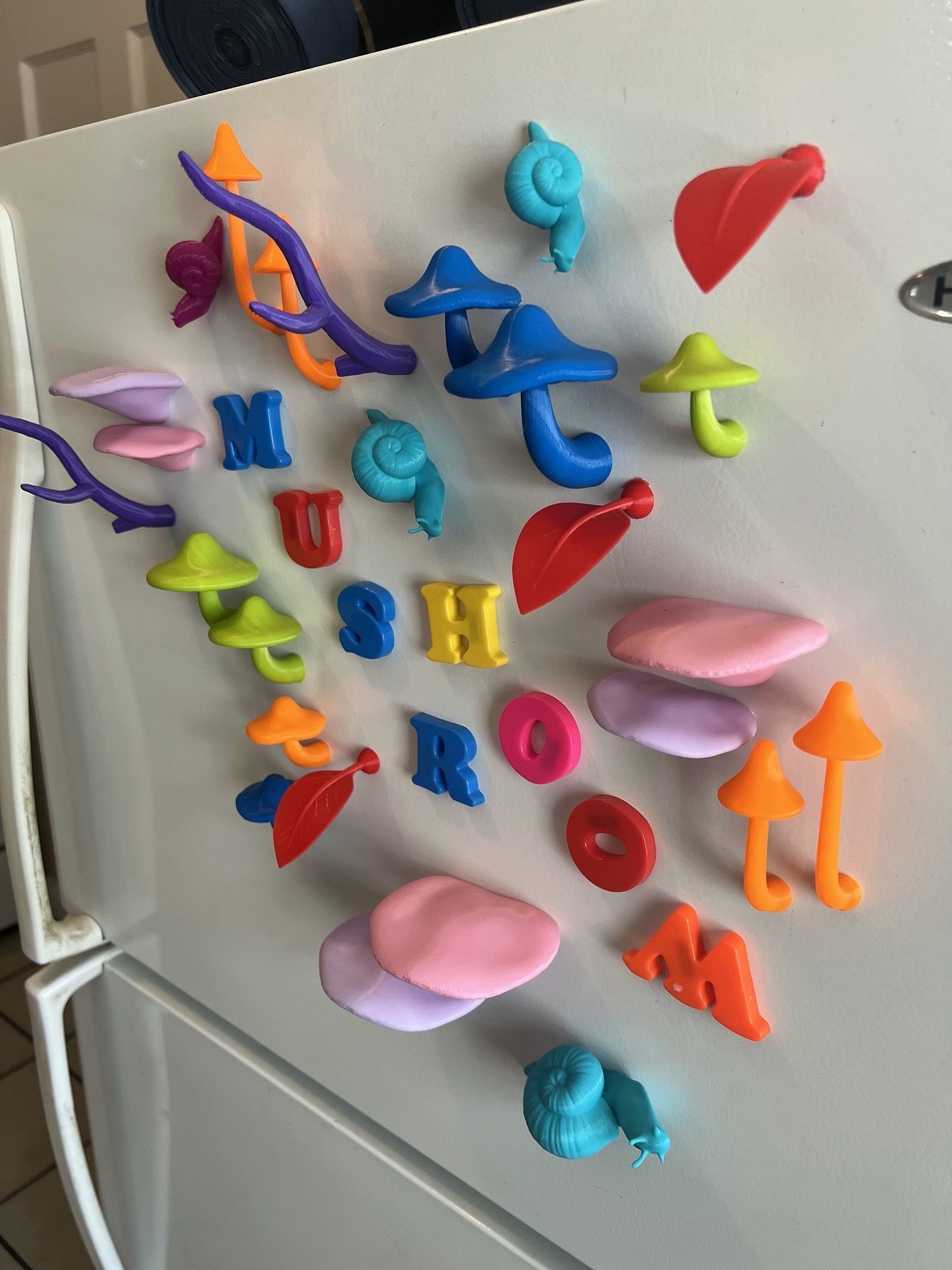 MUSHROOM GARDEN MAGNET SET 3D model_5