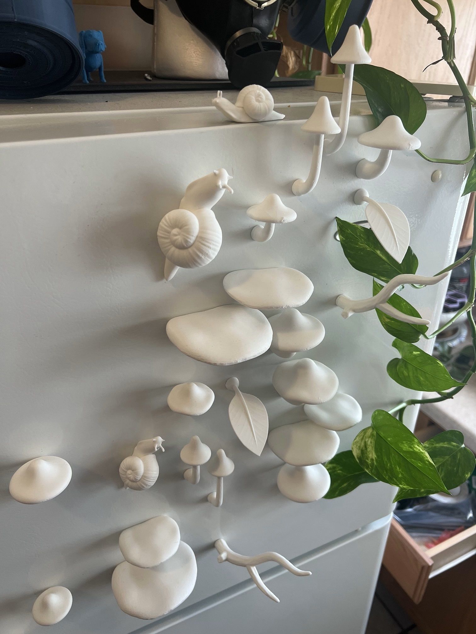 MUSHROOM GARDEN MAGNET SET 3D model_6