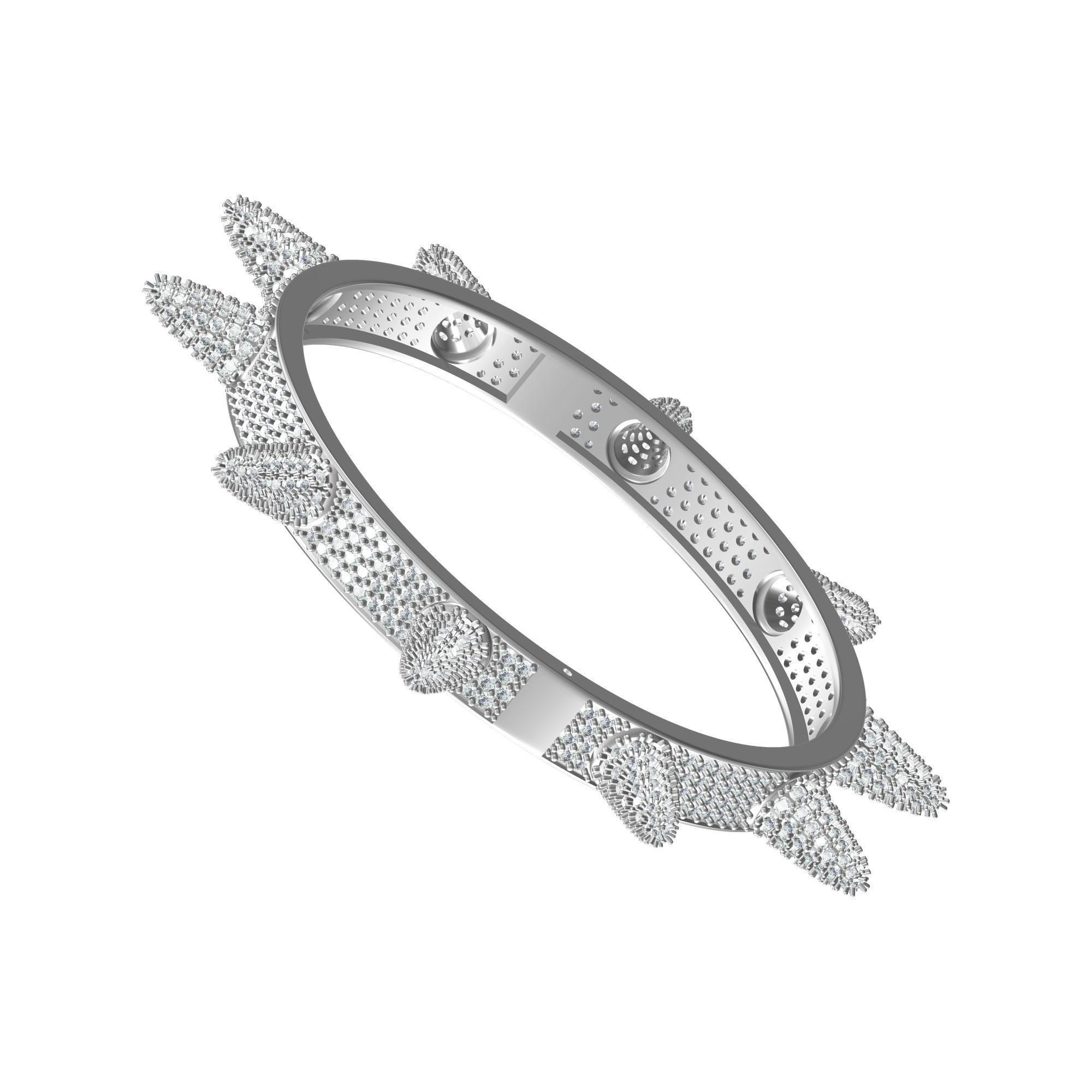 Rivet Stud Bracelets Hip Hop 3D print model_7