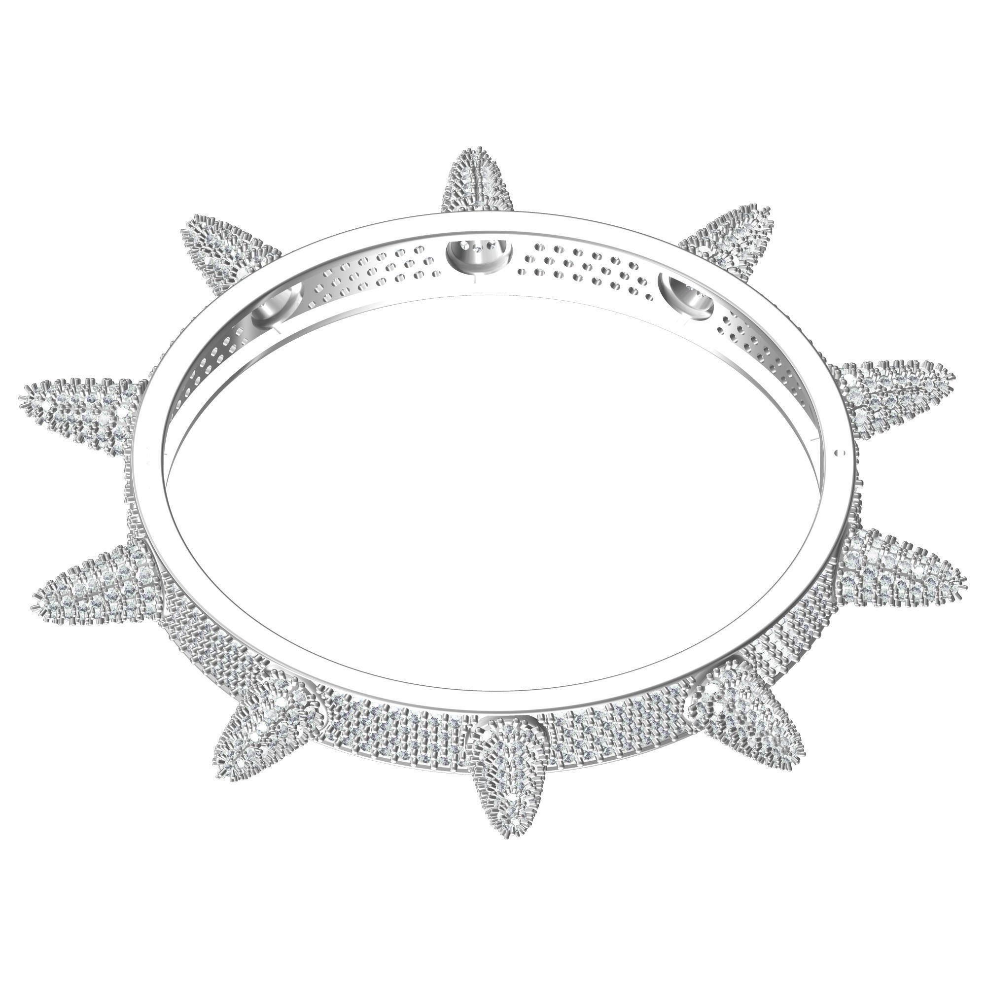 Rivet Stud Bracelets Hip Hop 3D print model_4