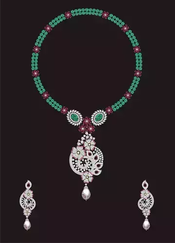 Women Earrings Pendant Set