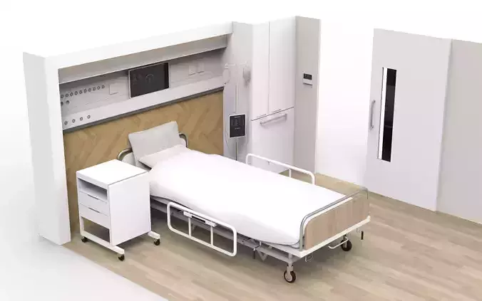 Hospital Room bed 3D model