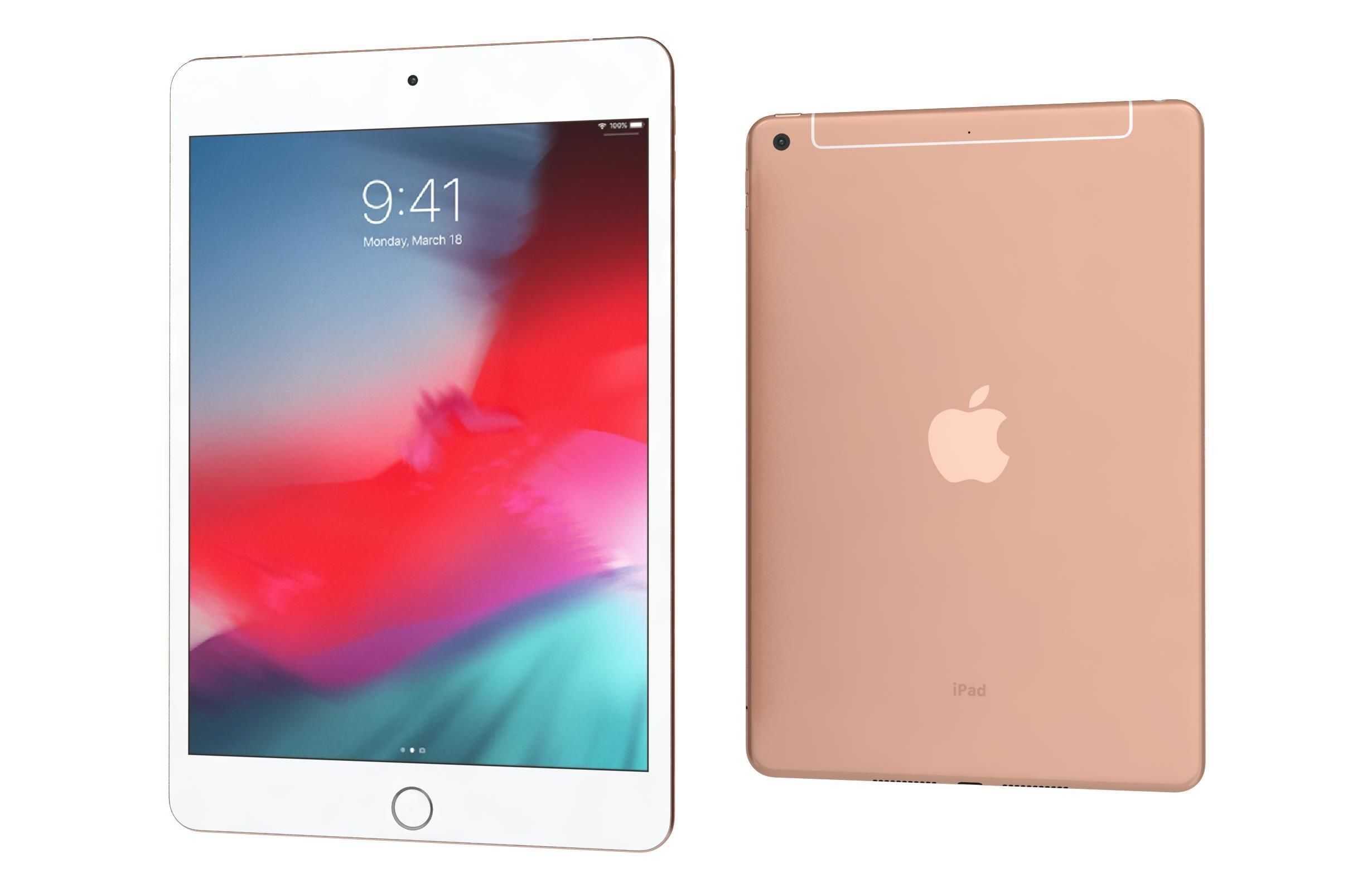 Apple iPad mini 5 iPad mini 5th Gen Gold 3D model_6