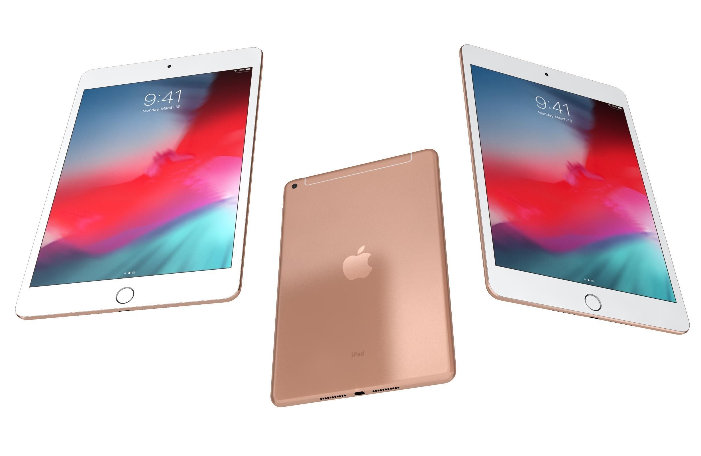 Apple iPad mini 5 iPad mini 5th Gen Gold 3D model_2