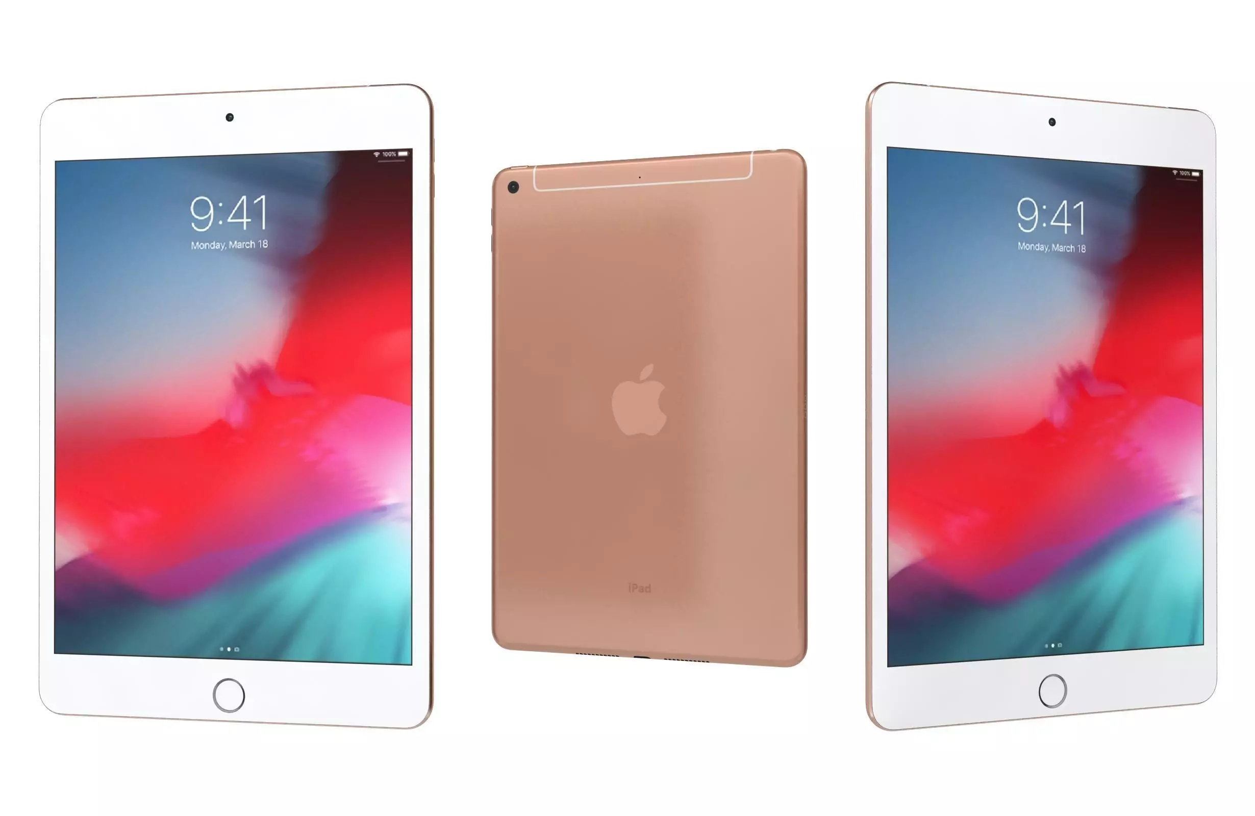 Apple iPad mini 5 iPad mini 5th Gen Gold 3D model_0