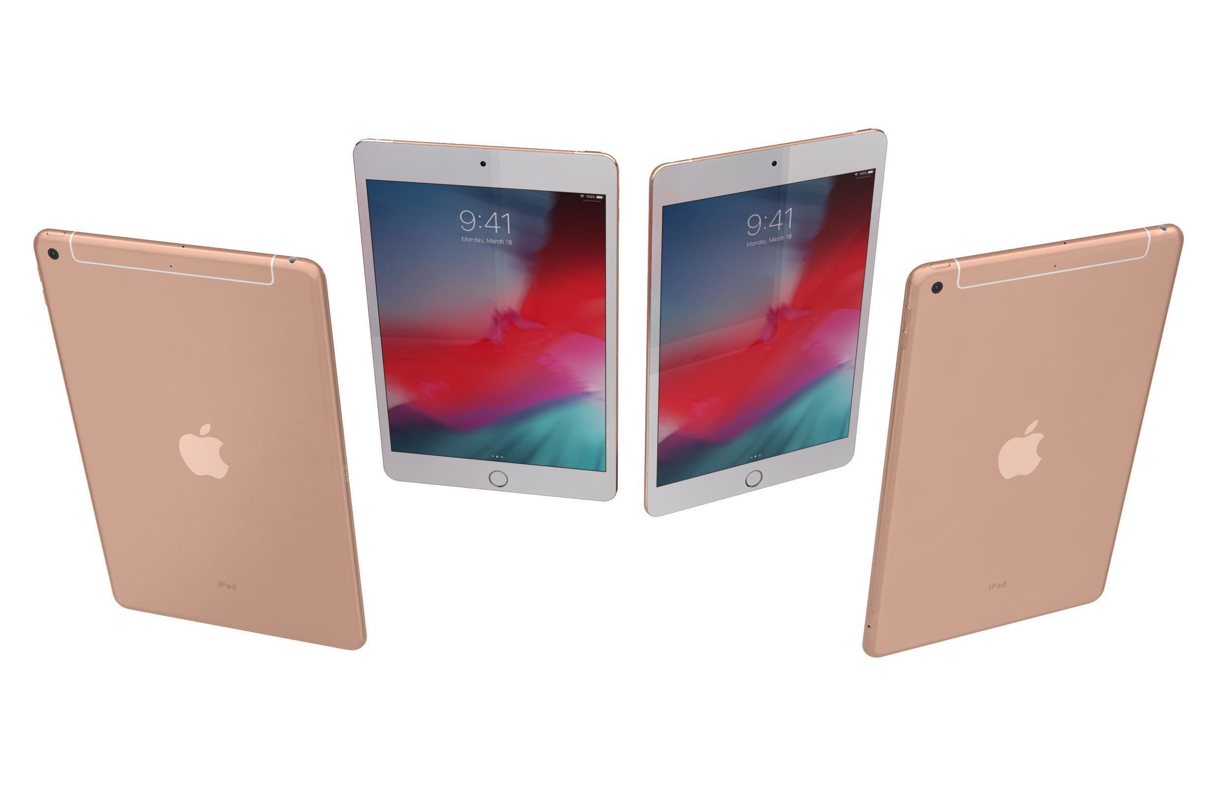 Apple iPad mini 5 iPad mini 5th Gen Gold 3D model_4
