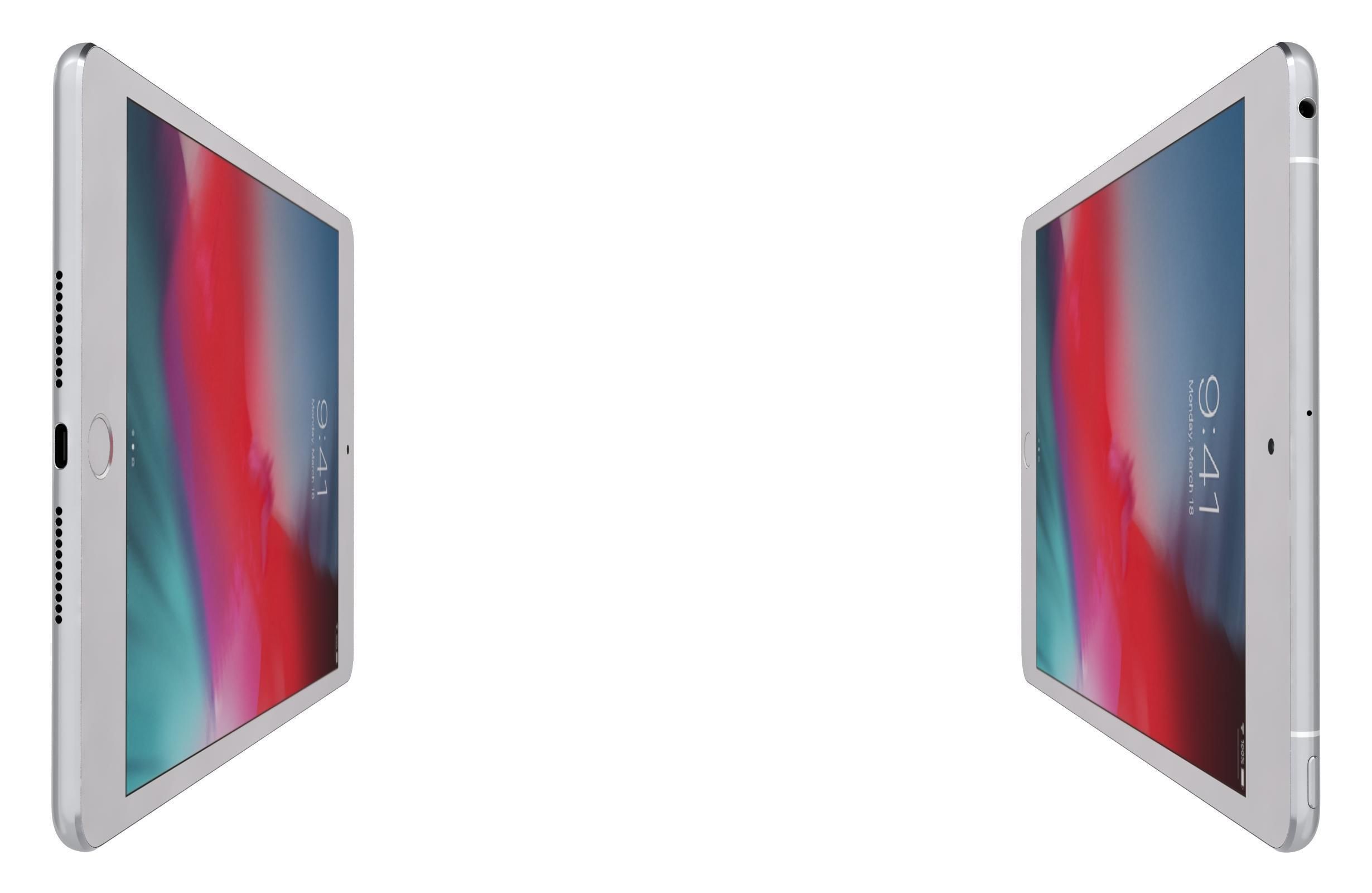 Apple iPad mini 5 iPad mini 5th Gen Silver 3D model_8