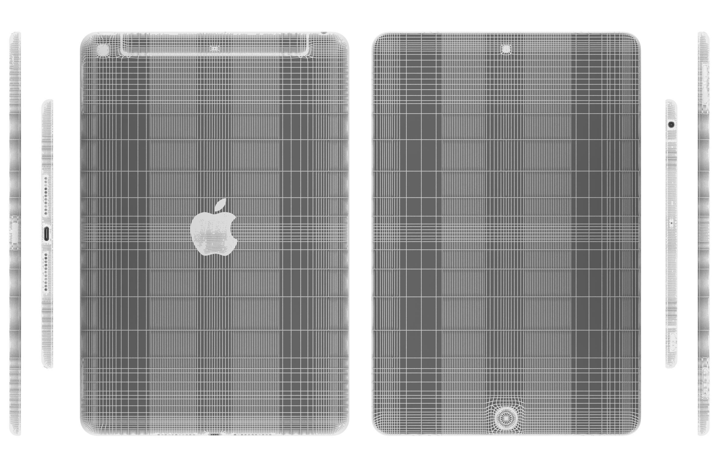 Apple iPad mini 5 iPad mini 5th Gen Silver 3D model_17