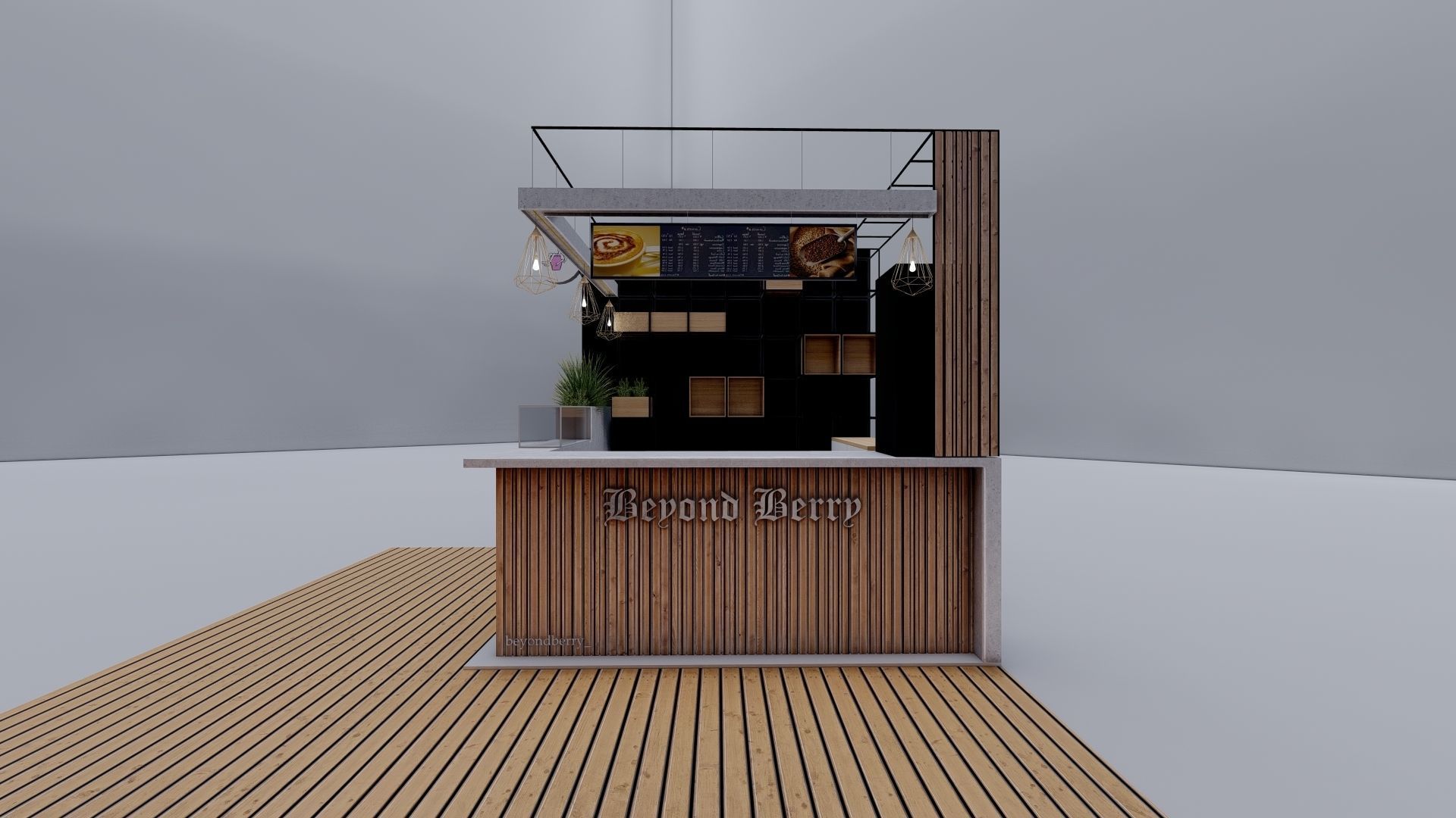 COFFEE KIOSK BOOTH 3D model_2