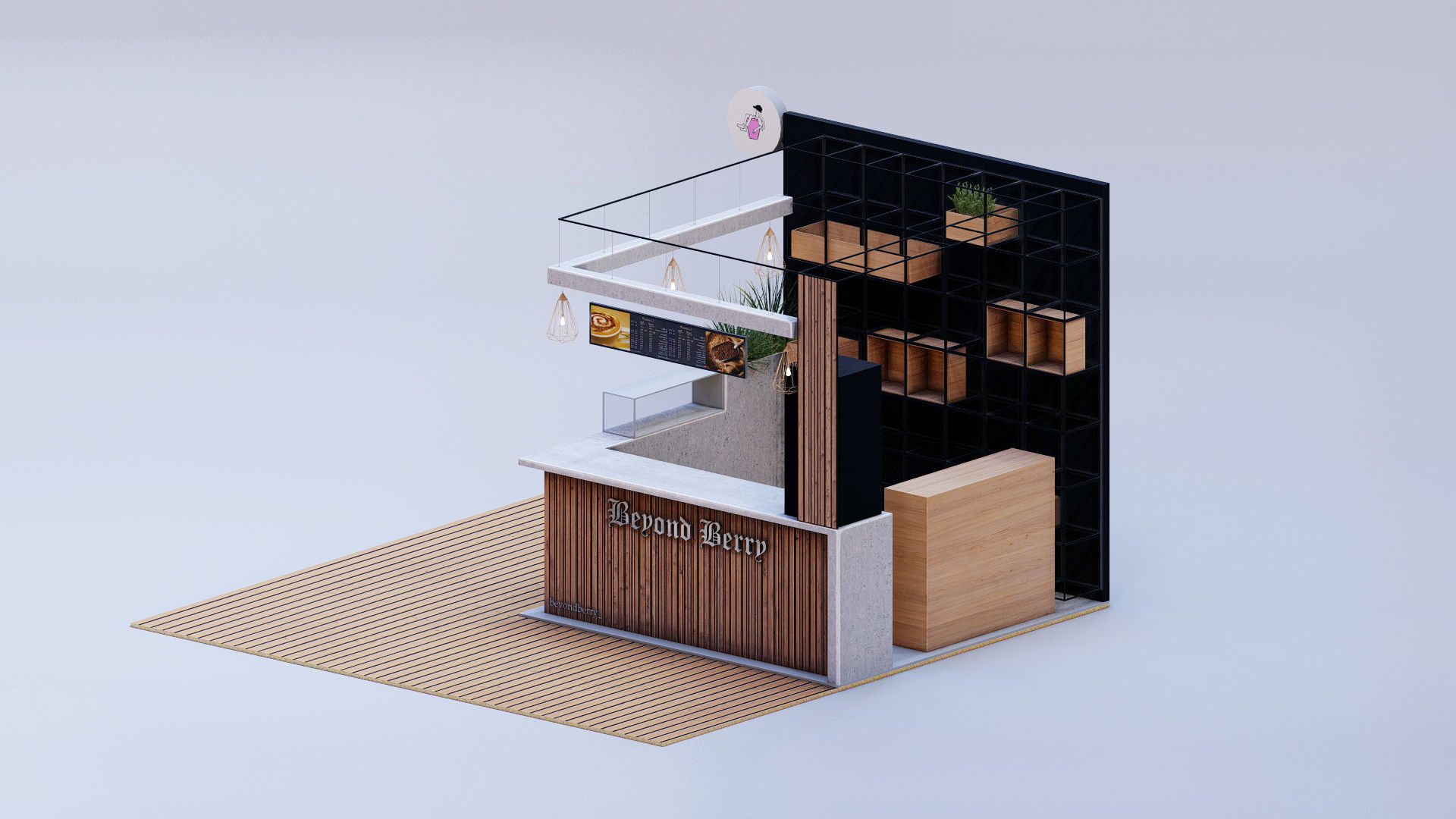 COFFEE KIOSK BOOTH 3D model_4