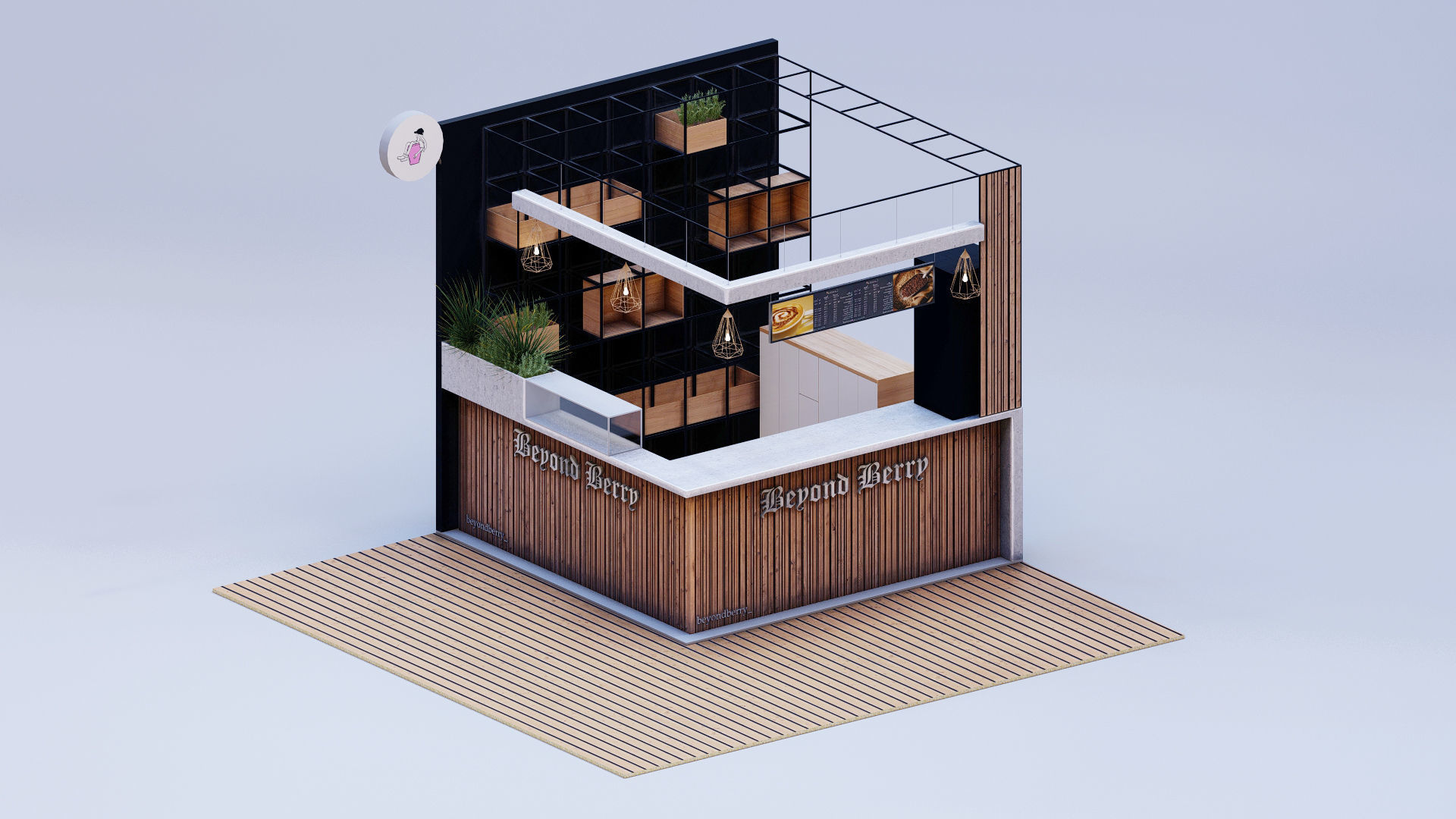 COFFEE KIOSK BOOTH 3D model_3