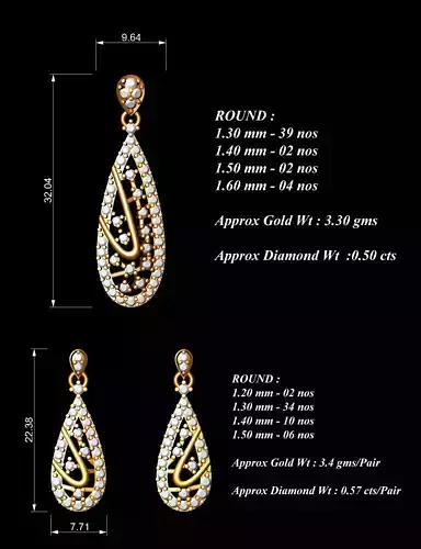 Women Pendants Earrings Set