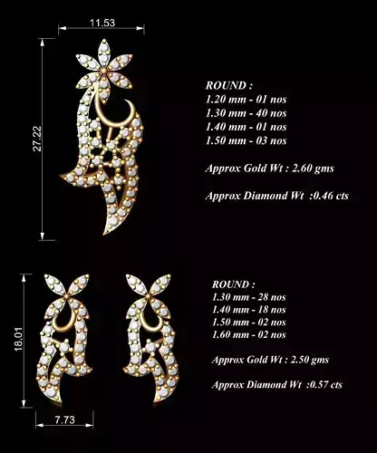 Women Pendants Earrings Set