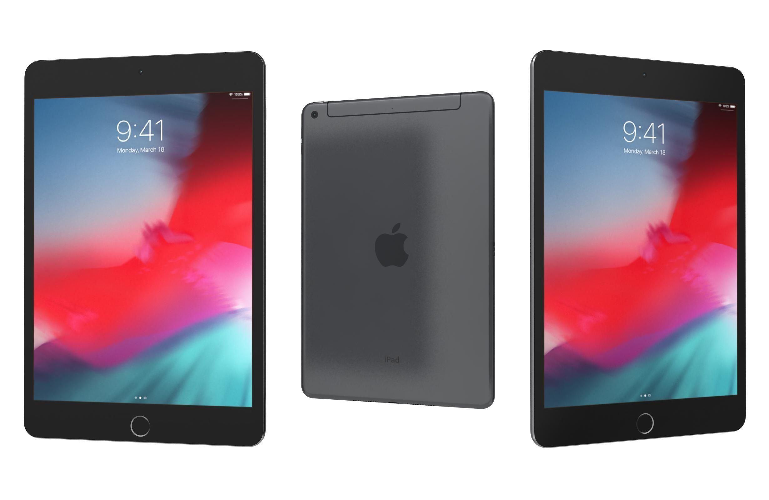Apple iPad mini 5 iPad mini 5th Gen All Colors 3D model_2