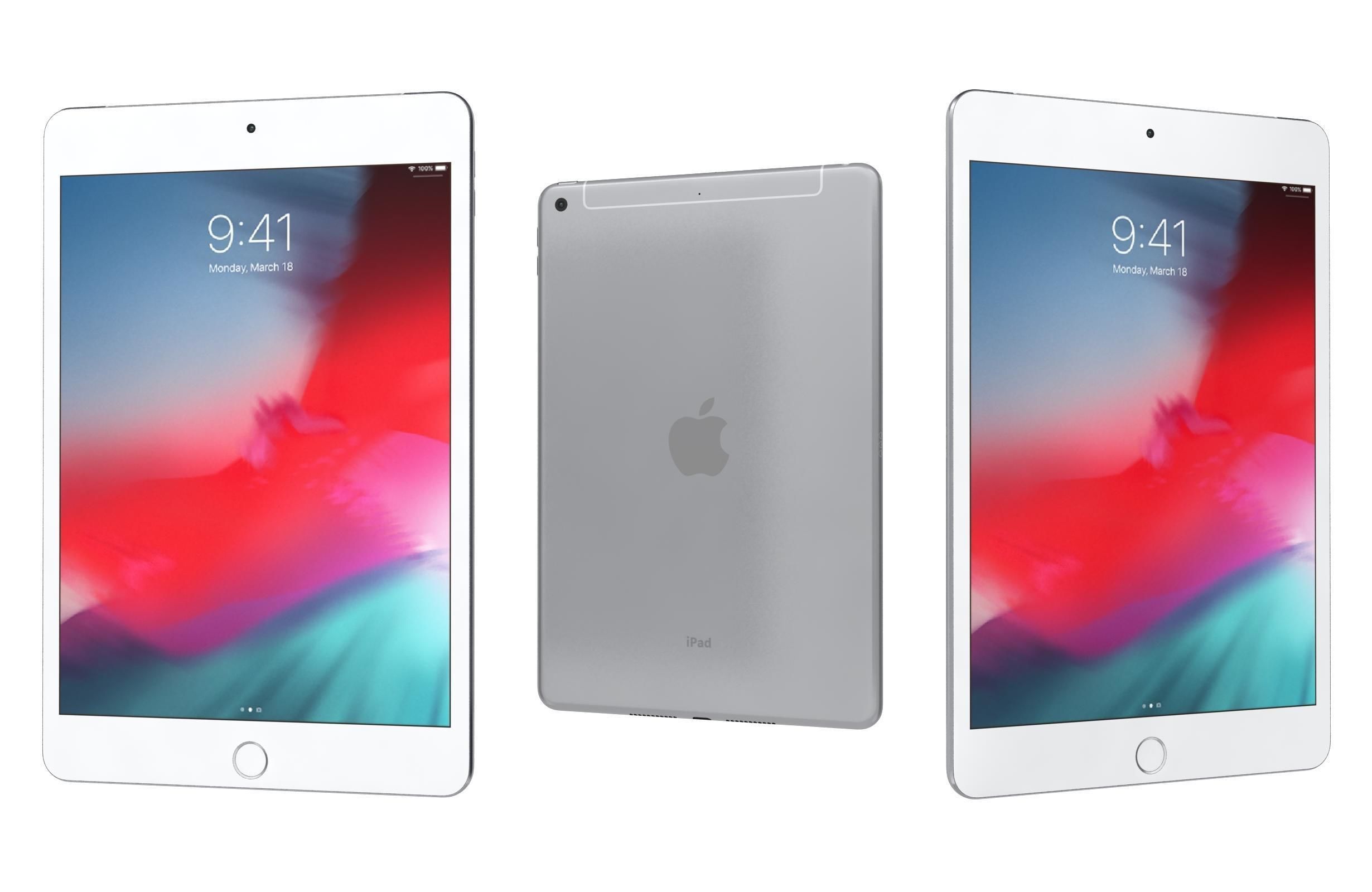 Apple iPad mini 5 iPad mini 5th Gen All Colors 3D model_1